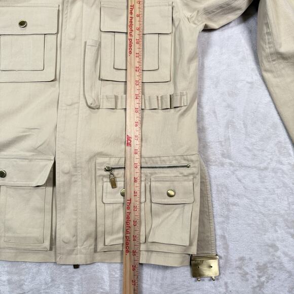 VTG Ralph Lauren Black Label Belted Beige Safari Jacket Womens Size 6 USA Made - Picture 13 of 13